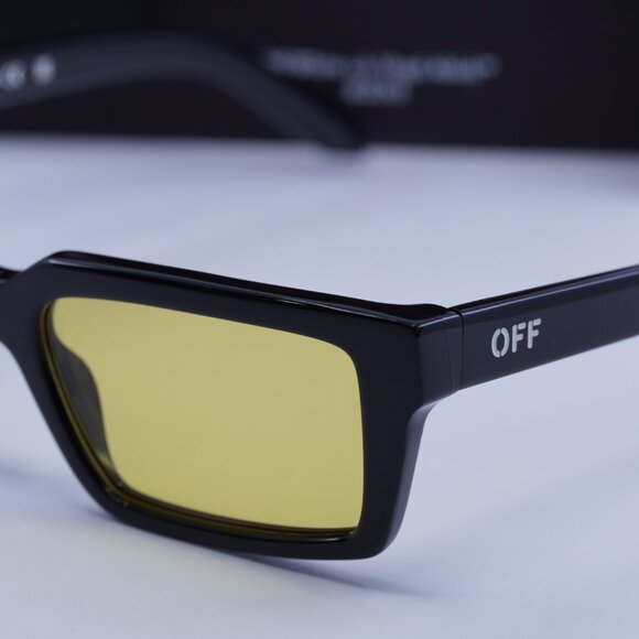 Off-White OERI13A WARREN 1018 Rectangle Sunglasses - Black/Yellow main image 9
